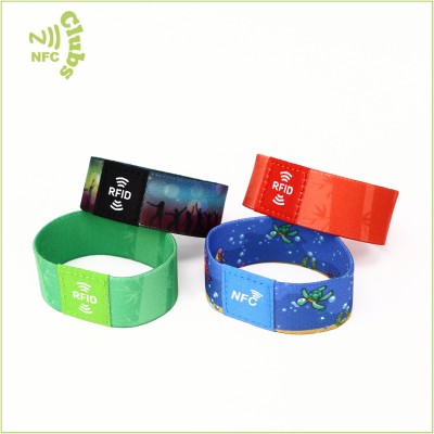 Bracelet tissé personnalisé imprimable NFC Ntag216Bracelet NFCOEM K0350.00
