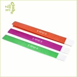 Colorful NFC NTAG213 Disposable Tyvek Paper Wristband
