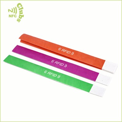 Bracelet Tyvek jetables en papier colorés NFC NTAG213Bracelet NFCOEM K0240.00