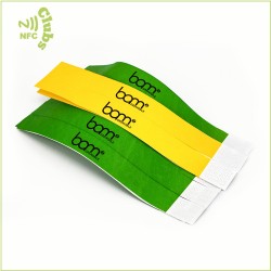 Colorful NFC Ultralight/C Disposable Tyvek Paper Wristband