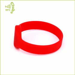 13,56 MHz chip Ntag213 1Kbytes silicone bracelet avec le prix bon marché