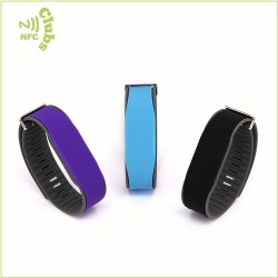 13.56MHz chip Ntag216 silicone wristband with cheap price