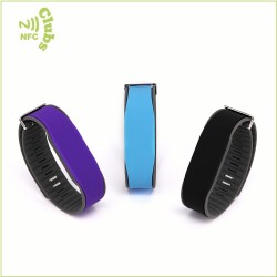 13,56 MHz chip Ntag216 silicone bracelet avec le prix bon marché